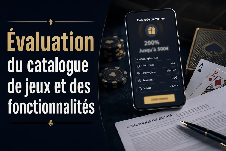 Évaluation du catalogue de jeux et des fonctionnalités