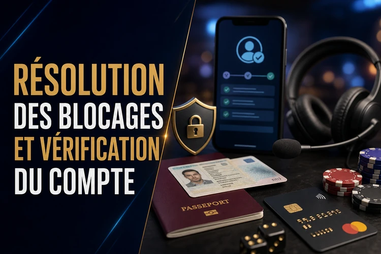Résolution des blocages et vérification du compte